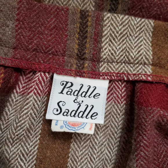 Vintage ILGWU Wool Blend Berry & Brown Wrap Skirt Size 12 - Picture 3 of 8